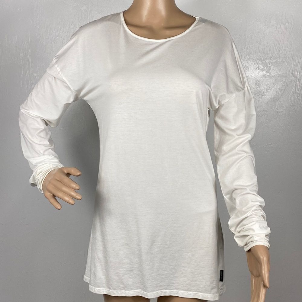 North Sails white cotton blend long sleeve thumbhole top size 8